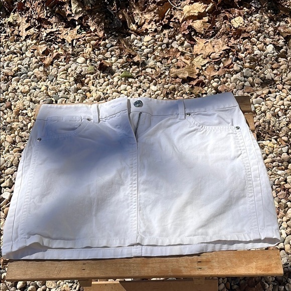 Ann Taylor Dresses & Skirts - Ann Taylor White Denim Skirt